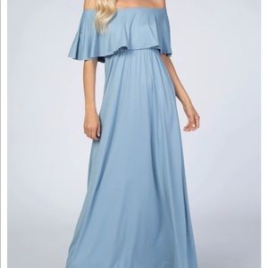 Pinkblush light blue maternity dress NWOT